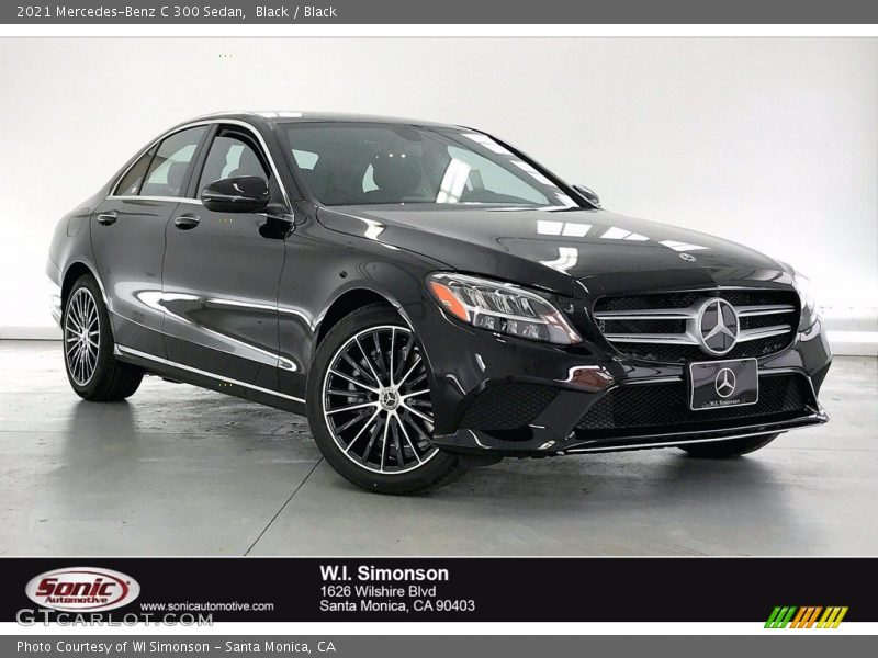 Black / Black 2021 Mercedes-Benz C 300 Sedan