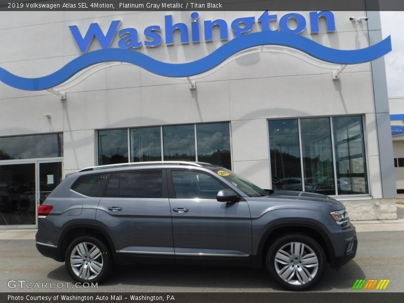Platinum Gray Metallic / Titan Black 2019 Volkswagen Atlas SEL 4Motion