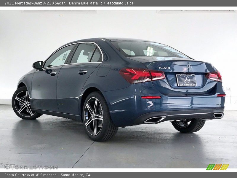 Denim Blue Metallic / Macchiato Beige 2021 Mercedes-Benz A 220 Sedan