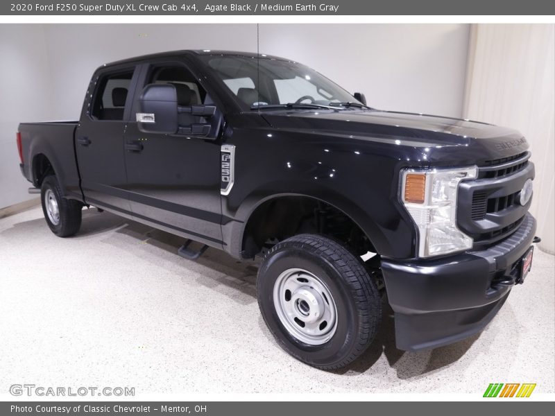 Agate Black / Medium Earth Gray 2020 Ford F250 Super Duty XL Crew Cab 4x4