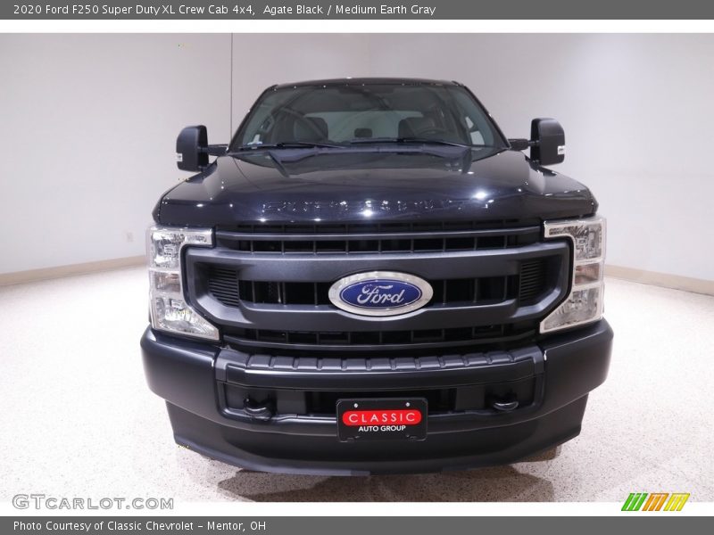 Agate Black / Medium Earth Gray 2020 Ford F250 Super Duty XL Crew Cab 4x4