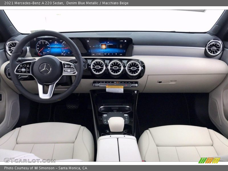 Denim Blue Metallic / Macchiato Beige 2021 Mercedes-Benz A 220 Sedan