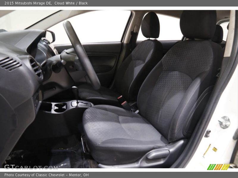 Front Seat of 2015 Mirage DE