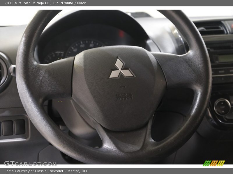 Cloud White / Black 2015 Mitsubishi Mirage DE