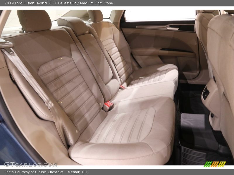 Blue Metallic / Medium Light Stone 2019 Ford Fusion Hybrid SE