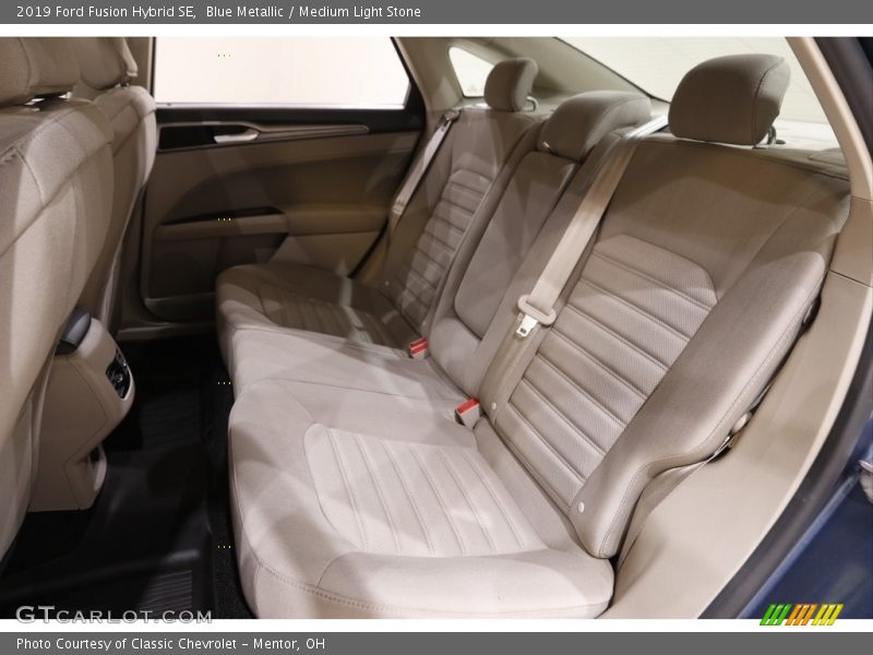 Blue Metallic / Medium Light Stone 2019 Ford Fusion Hybrid SE