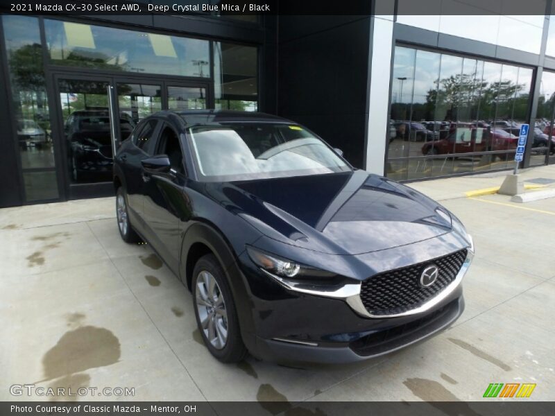 Deep Crystal Blue Mica / Black 2021 Mazda CX-30 Select AWD