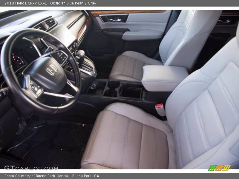 Obsidian Blue Pearl / Gray 2018 Honda CR-V EX-L
