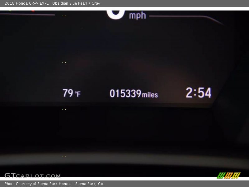 Obsidian Blue Pearl / Gray 2018 Honda CR-V EX-L