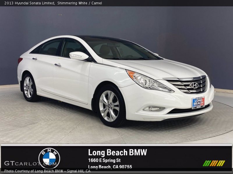Shimmering White / Camel 2013 Hyundai Sonata Limited