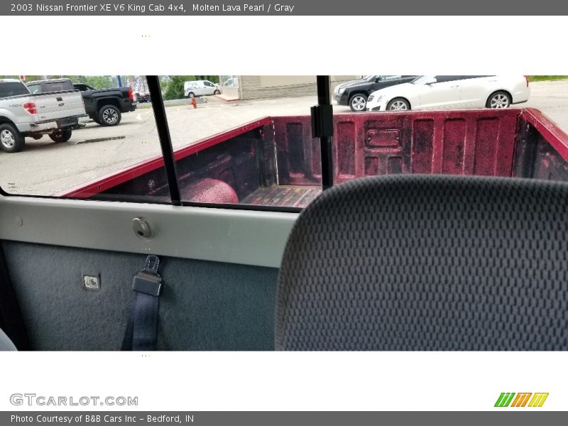 Molten Lava Pearl / Gray 2003 Nissan Frontier XE V6 King Cab 4x4