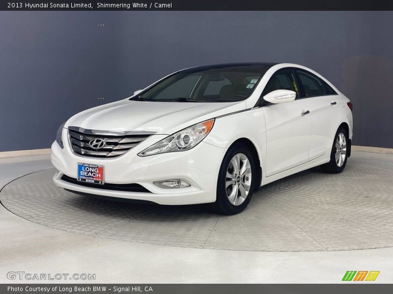 Shimmering White / Camel 2013 Hyundai Sonata Limited