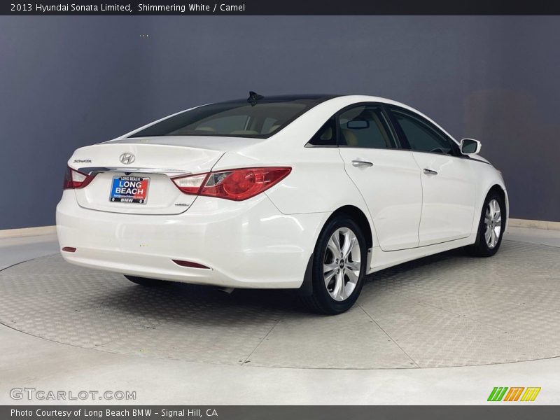 Shimmering White / Camel 2013 Hyundai Sonata Limited