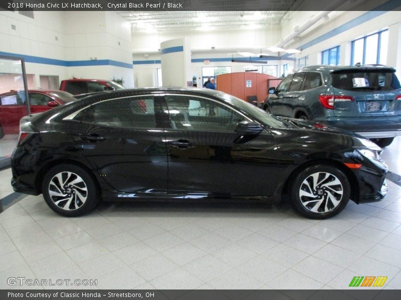 Crystal Black Pearl / Black 2018 Honda Civic LX Hatchback