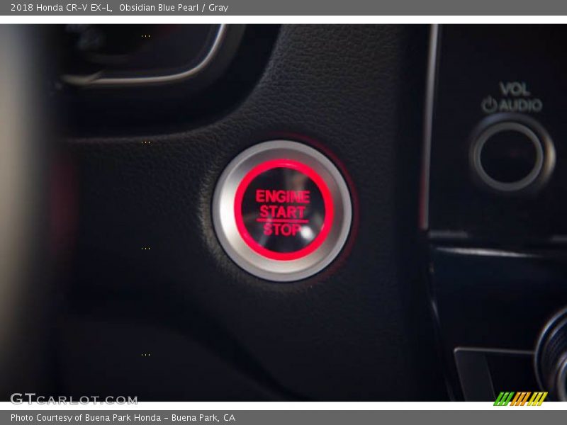 Obsidian Blue Pearl / Gray 2018 Honda CR-V EX-L