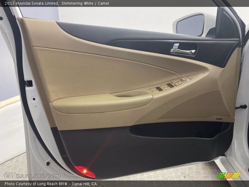 Shimmering White / Camel 2013 Hyundai Sonata Limited