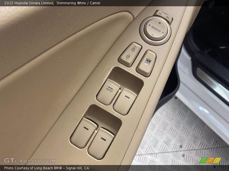 Shimmering White / Camel 2013 Hyundai Sonata Limited