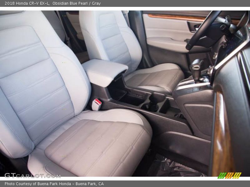 Obsidian Blue Pearl / Gray 2018 Honda CR-V EX-L