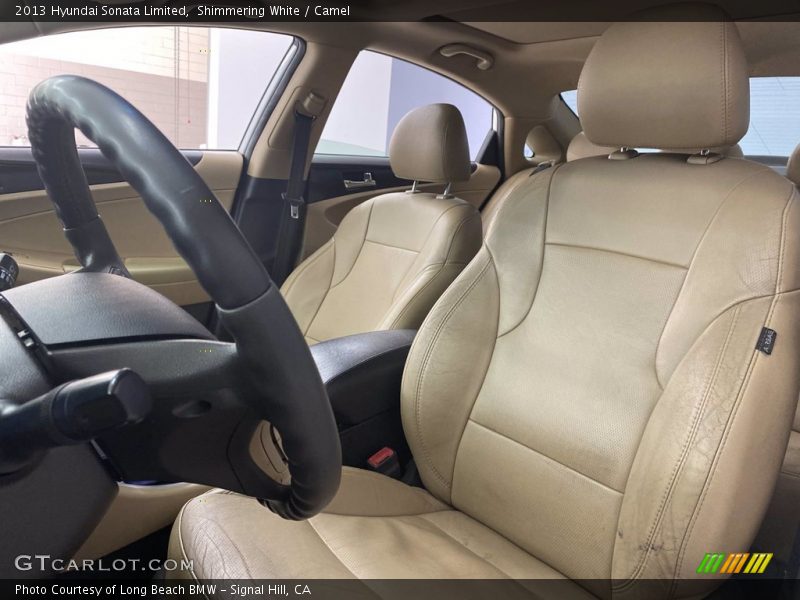 Shimmering White / Camel 2013 Hyundai Sonata Limited