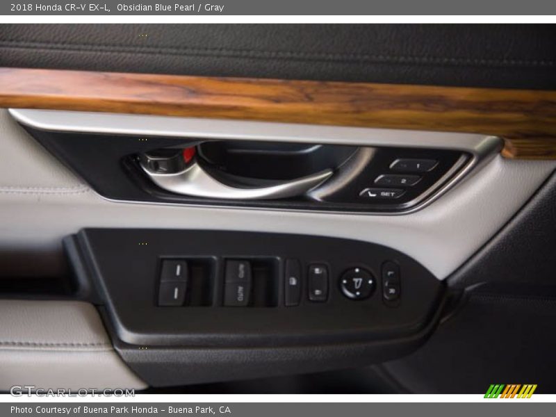 Obsidian Blue Pearl / Gray 2018 Honda CR-V EX-L