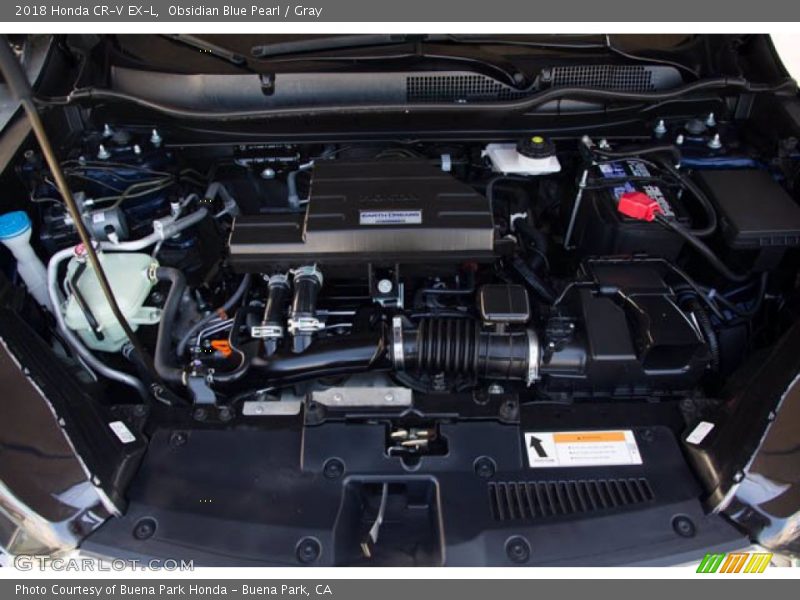 Obsidian Blue Pearl / Gray 2018 Honda CR-V EX-L