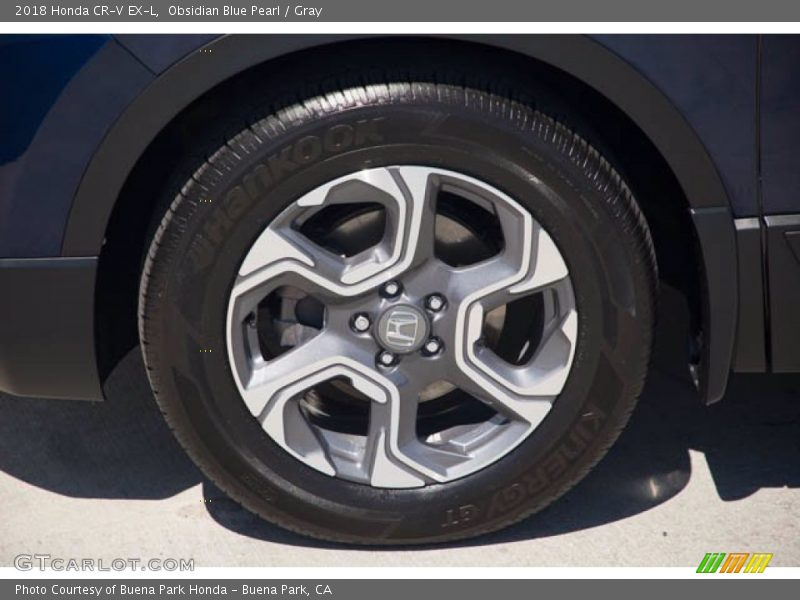 Obsidian Blue Pearl / Gray 2018 Honda CR-V EX-L