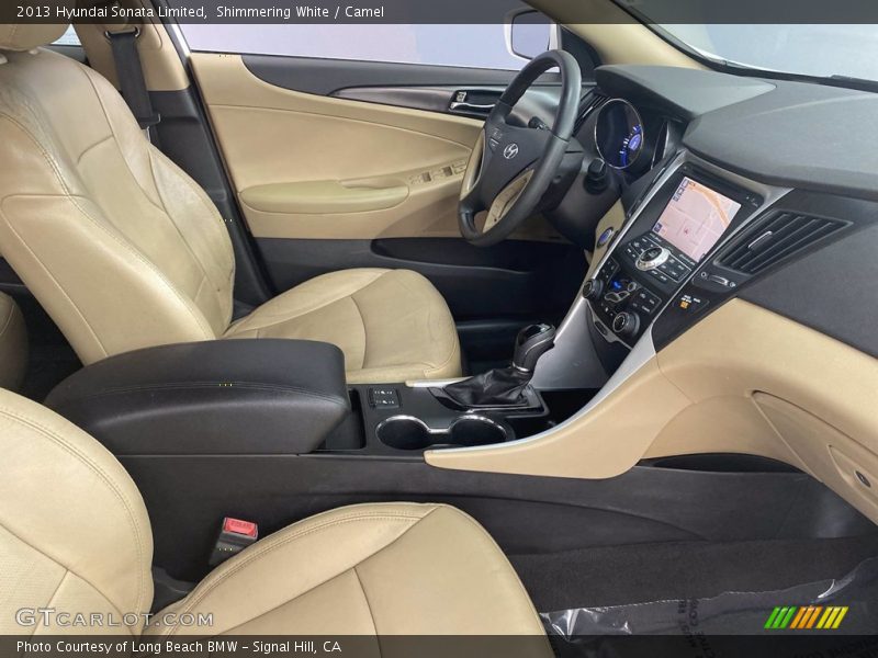 Shimmering White / Camel 2013 Hyundai Sonata Limited