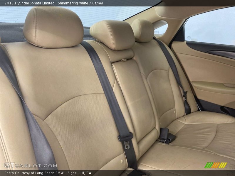 Shimmering White / Camel 2013 Hyundai Sonata Limited