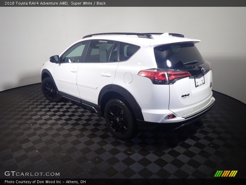 Super White / Black 2018 Toyota RAV4 Adventure AWD