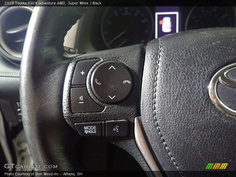 Super White / Black 2018 Toyota RAV4 Adventure AWD