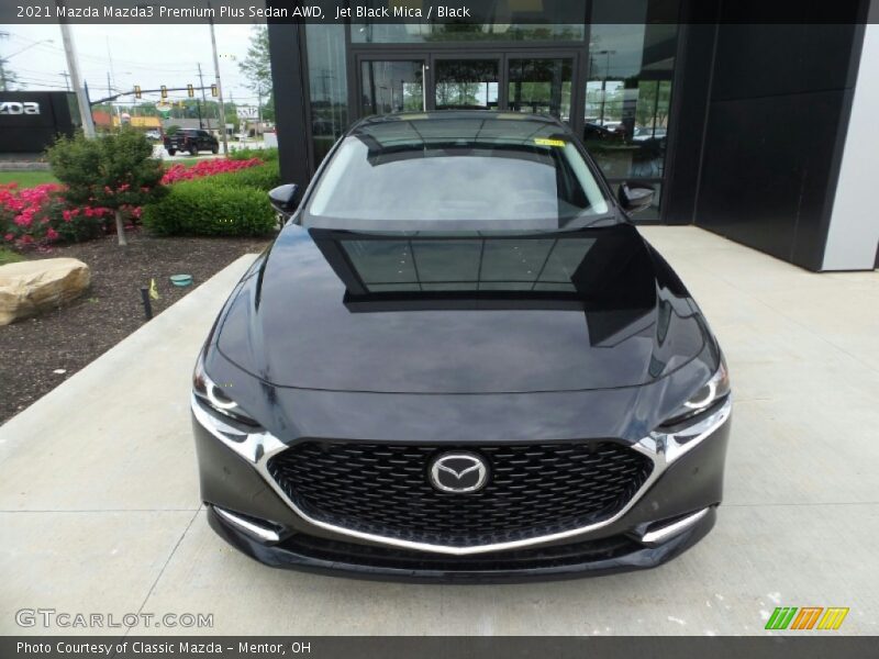 Jet Black Mica / Black 2021 Mazda Mazda3 Premium Plus Sedan AWD