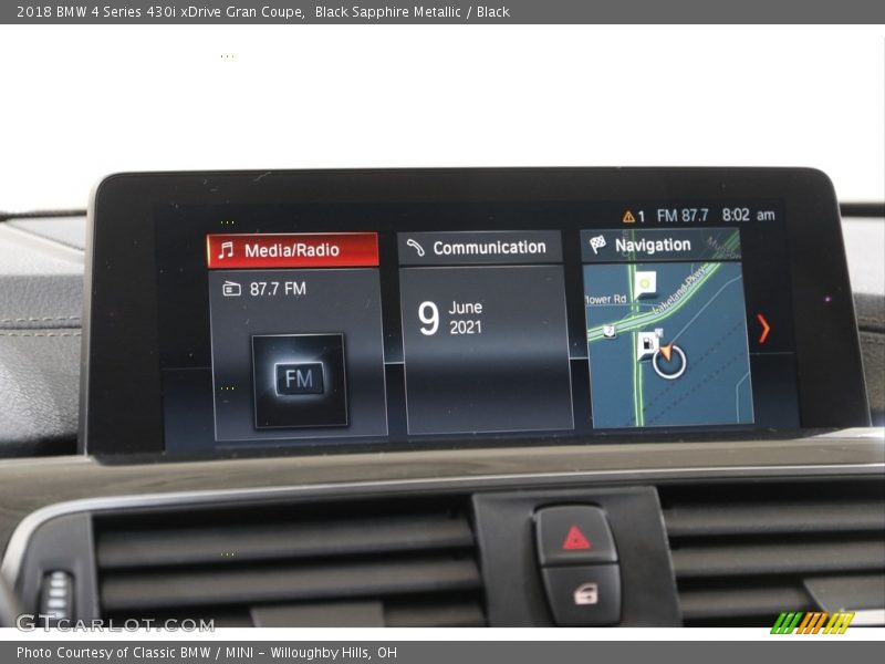 Black Sapphire Metallic / Black 2018 BMW 4 Series 430i xDrive Gran Coupe
