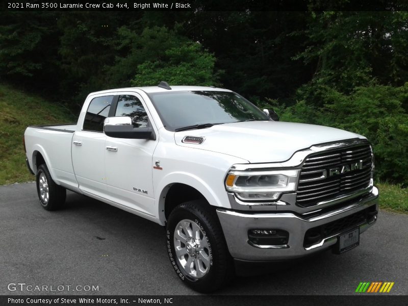 Bright White / Black 2021 Ram 3500 Laramie Crew Cab 4x4