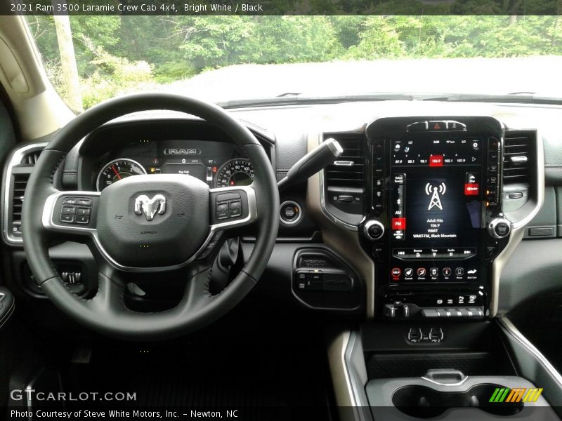 Bright White / Black 2021 Ram 3500 Laramie Crew Cab 4x4