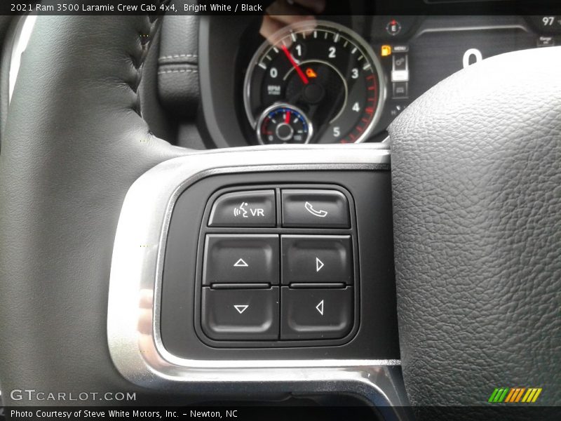 Bright White / Black 2021 Ram 3500 Laramie Crew Cab 4x4