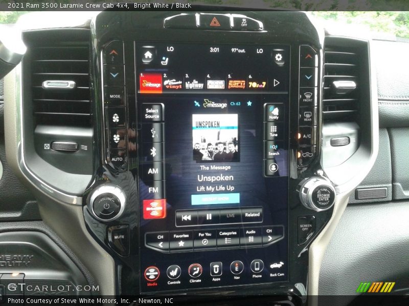Bright White / Black 2021 Ram 3500 Laramie Crew Cab 4x4