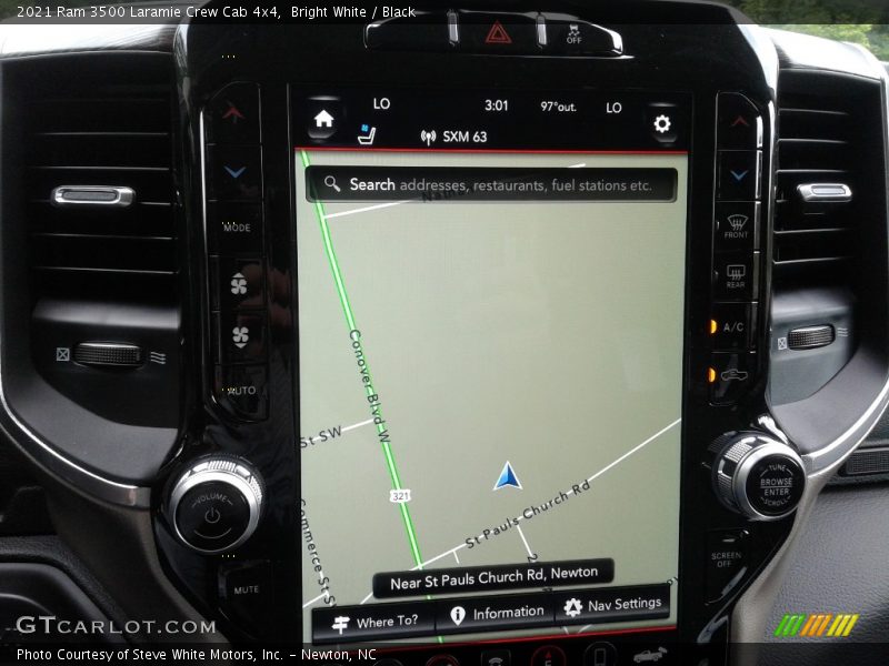 Bright White / Black 2021 Ram 3500 Laramie Crew Cab 4x4