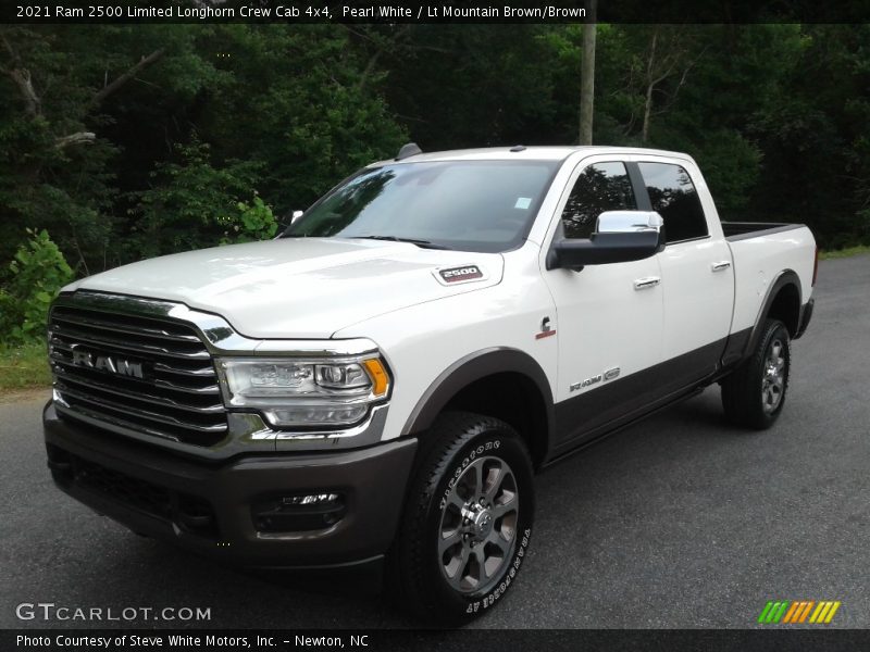 Pearl White / Lt Mountain Brown/Brown 2021 Ram 2500 Limited Longhorn Crew Cab 4x4