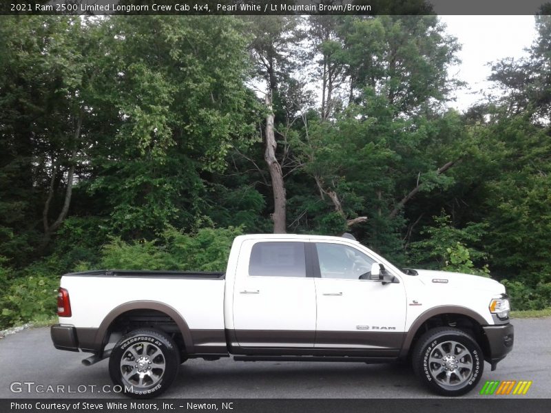 Pearl White / Lt Mountain Brown/Brown 2021 Ram 2500 Limited Longhorn Crew Cab 4x4