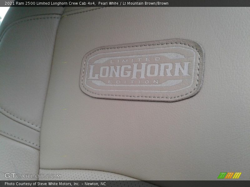 Pearl White / Lt Mountain Brown/Brown 2021 Ram 2500 Limited Longhorn Crew Cab 4x4