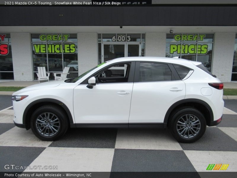 Snowflake White Pearl Mica / Silk Beige 2021 Mazda CX-5 Touring