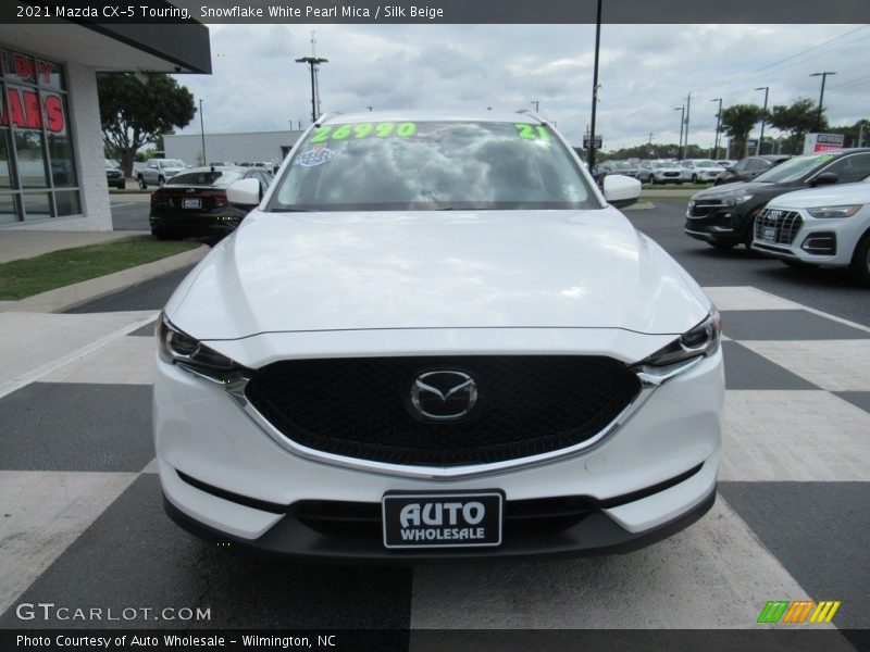 Snowflake White Pearl Mica / Silk Beige 2021 Mazda CX-5 Touring