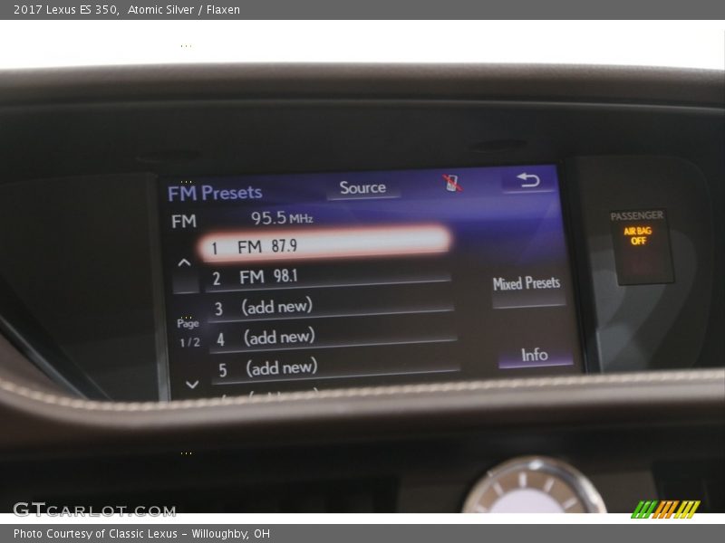 Atomic Silver / Flaxen 2017 Lexus ES 350