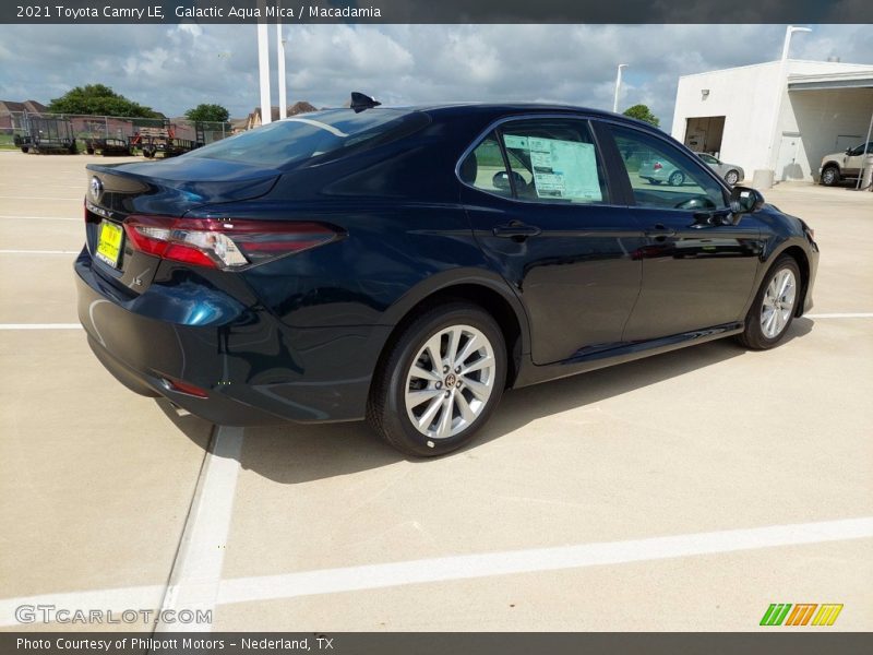 Galactic Aqua Mica / Macadamia 2021 Toyota Camry LE