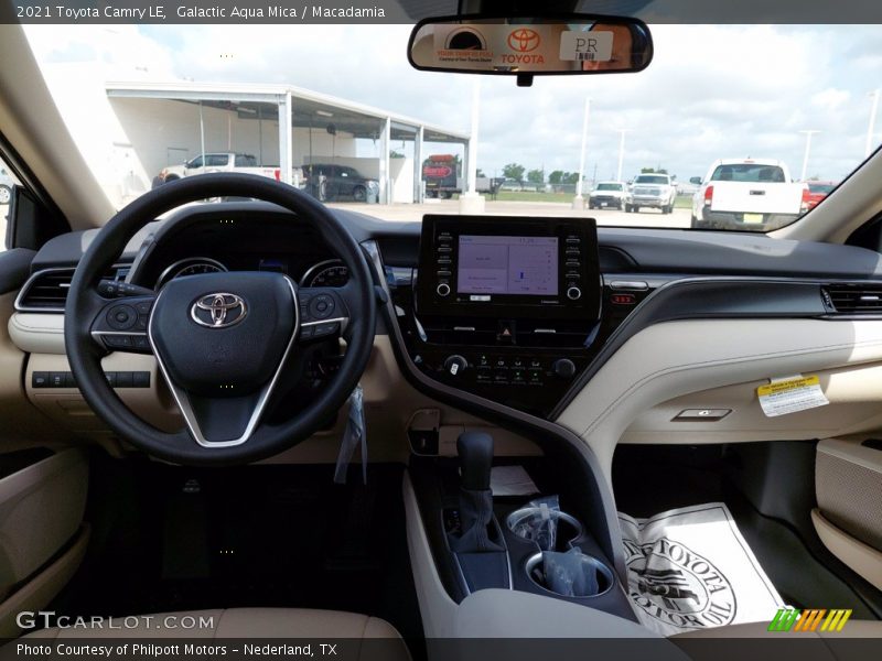 Galactic Aqua Mica / Macadamia 2021 Toyota Camry LE