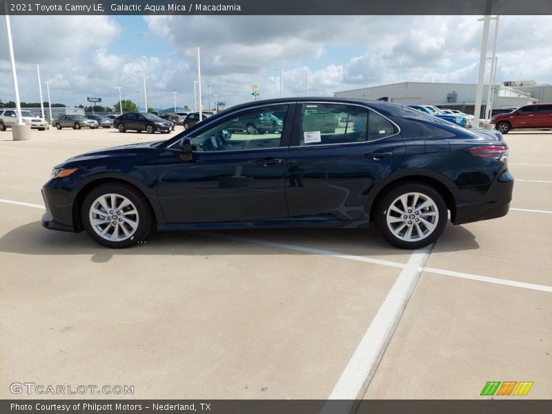 Galactic Aqua Mica / Macadamia 2021 Toyota Camry LE