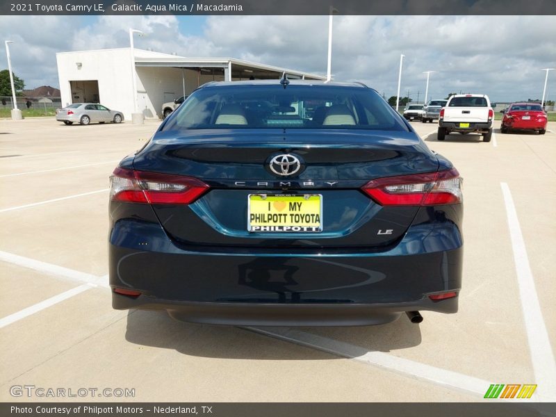 Galactic Aqua Mica / Macadamia 2021 Toyota Camry LE