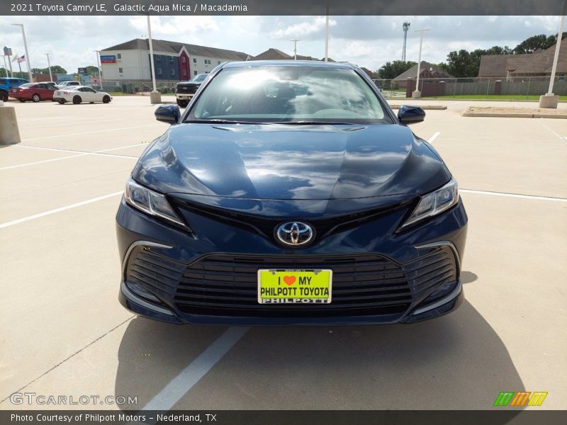 Galactic Aqua Mica / Macadamia 2021 Toyota Camry LE