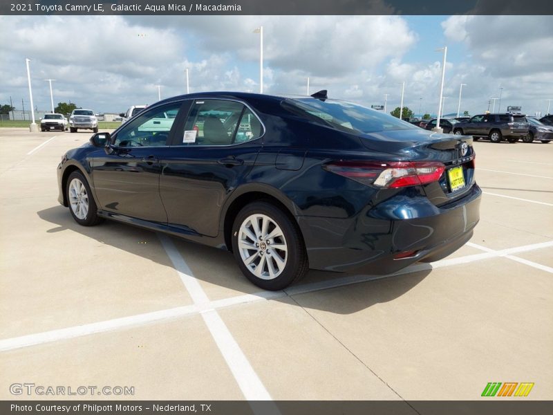 Galactic Aqua Mica / Macadamia 2021 Toyota Camry LE