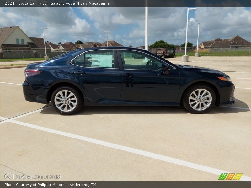 Galactic Aqua Mica / Macadamia 2021 Toyota Camry LE